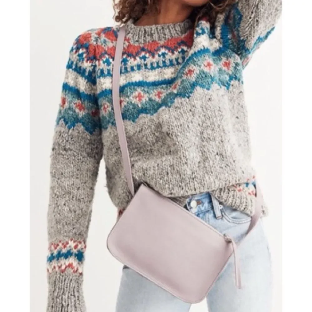 Madewell The Simple Suede Crossbody Bag in Blush ~ Excellent